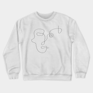 One Line Art Face Crewneck Sweatshirt